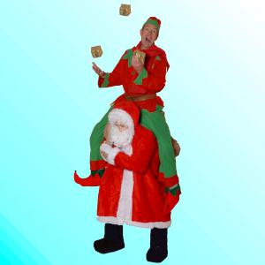 Santa and Elf walkabout illusion