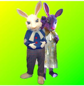 Easter bunnies costume characters