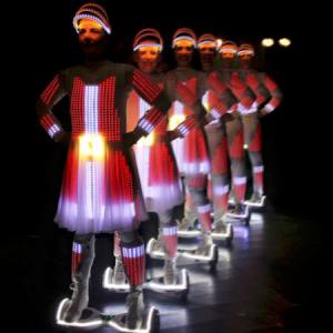 Synchronised Glow Hoverboard Show