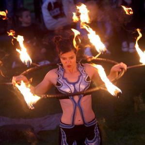 Fire Hoop from Spectacular Fire Show- click for demo video