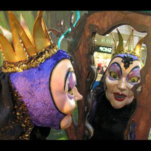 The Wicked Queen with her magic mirror