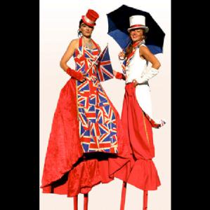 Red White and Blue Stilt Walkers