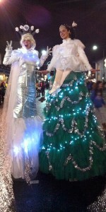 Christmas Tree and Snow Queen stiult walking characters. Please quote fiwa2.