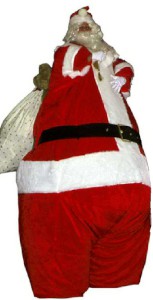 Fat Santa Stiltwalker. Please quote here2.