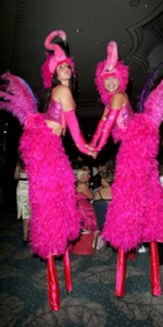 Flamingo stilt walkers. Please quote here20