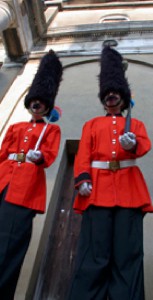 Stiltwalking Guardsmen