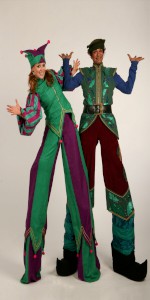 Two stilt walking elves. Please quote mejo12.