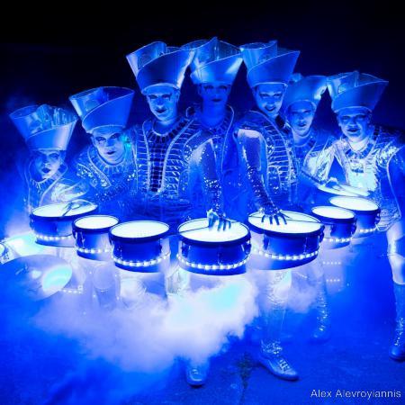 LED drumming show