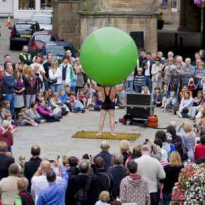 Man in a giant balloon