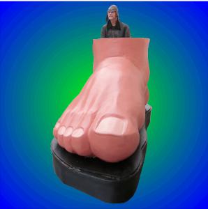 Giant drive-about foot/ gliding giant foot