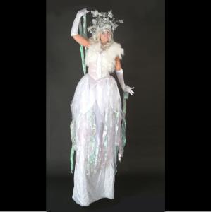 stilt walking Snow Queen