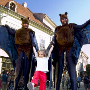 Stilt walking bats
