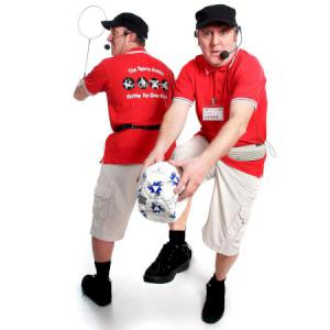 Spoof Sports Instructors street theatre act.