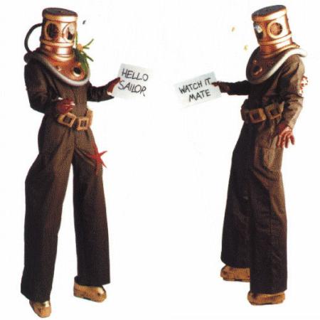Stilt Walking Deep Sea Divers