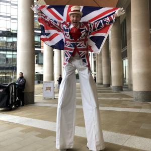 Union Jack Stilt Walker