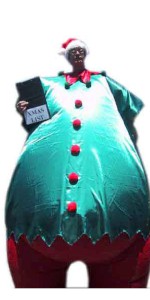 Fat Elf stilt walking character. Please quote here29.