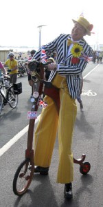 1920s English stilt cyclist. Please quote prcr8.