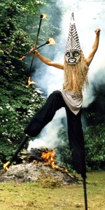 African dancer stilt walking character. Please quote rode1.