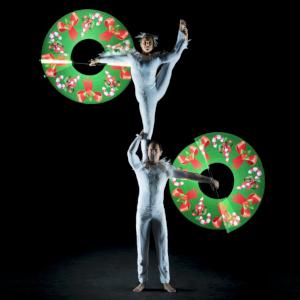 Acrobalancing Christmas Pixel Poi Act