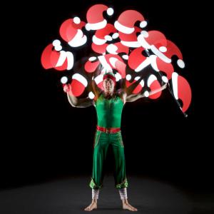 Illuminated Acrobalancing Elves